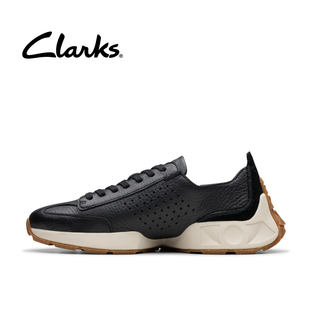 Clarks Womens Craft Speed. Sneakers - Black Leather · v9