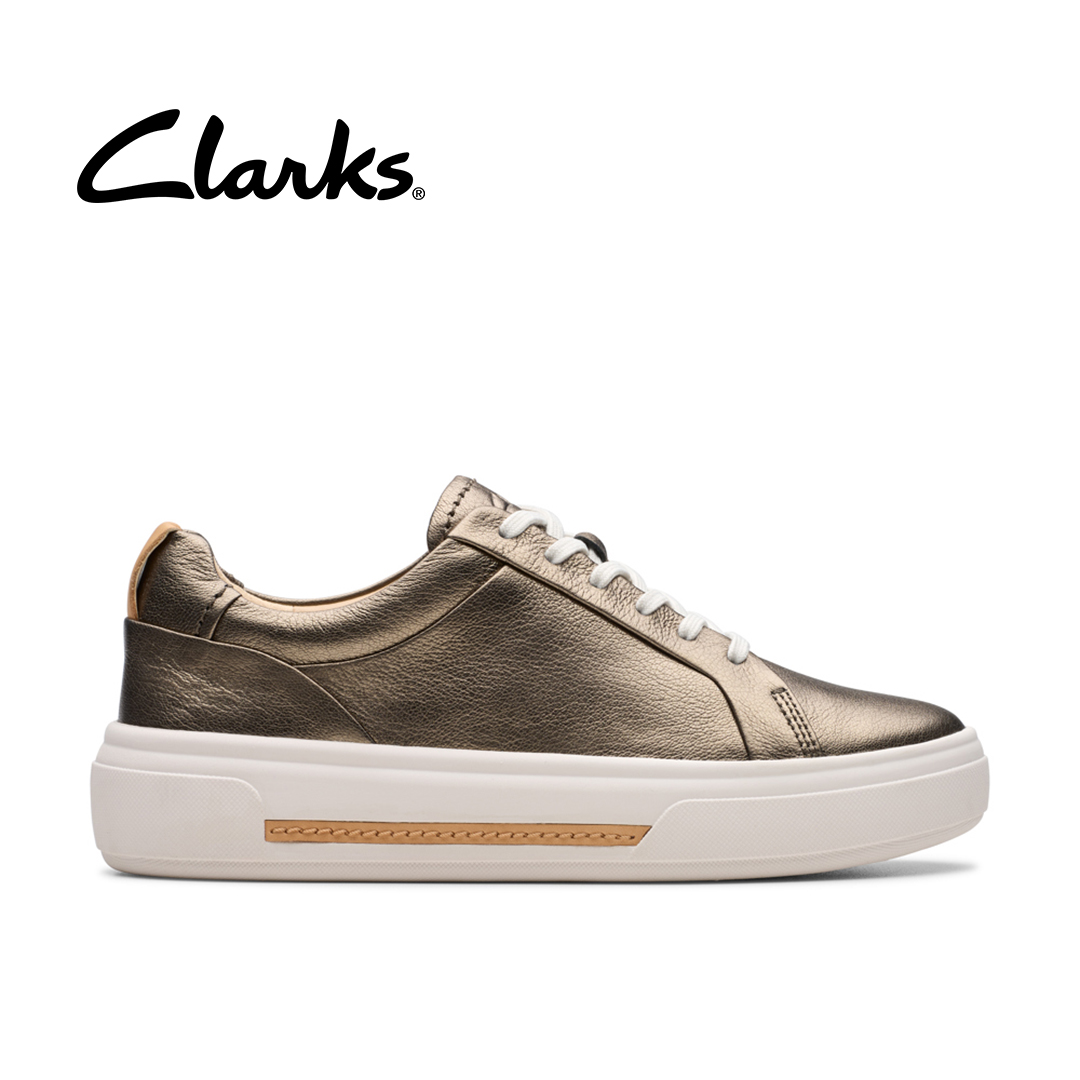 Clarks Womens Hollyhock Walk Sneakers - Metallic