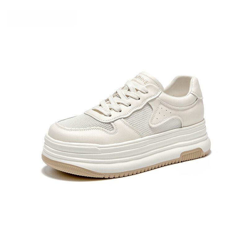 Daphne Trendy Thick Bottom Casual White Shoes Spring 2025 Women's Versatile Comfortable Heightening Fashionable Flat Shoes · v12
