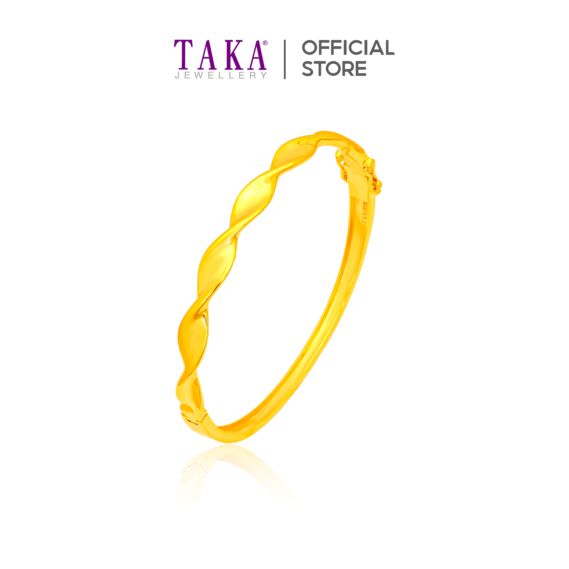 กำไลทองบิดเกลียว 916 ของ TAKA Jewellery