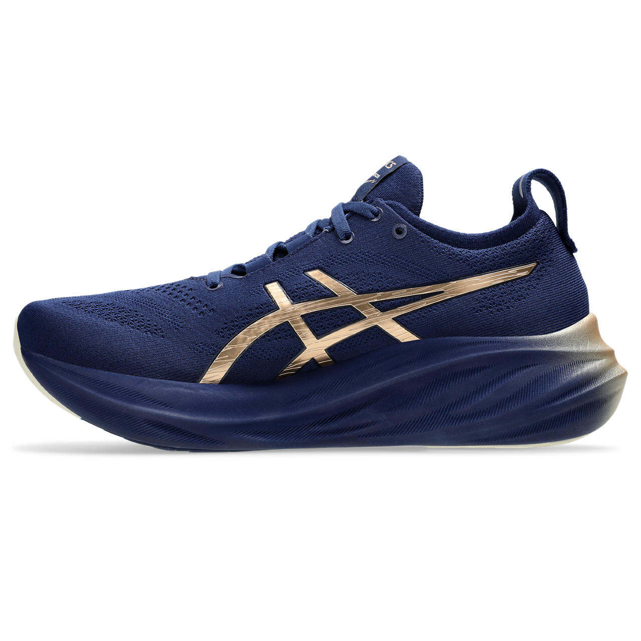 ASICS Men GEL-NIMBUS 26 PLATINUM Running Shoes in Blue Expanse/Champagne · v6