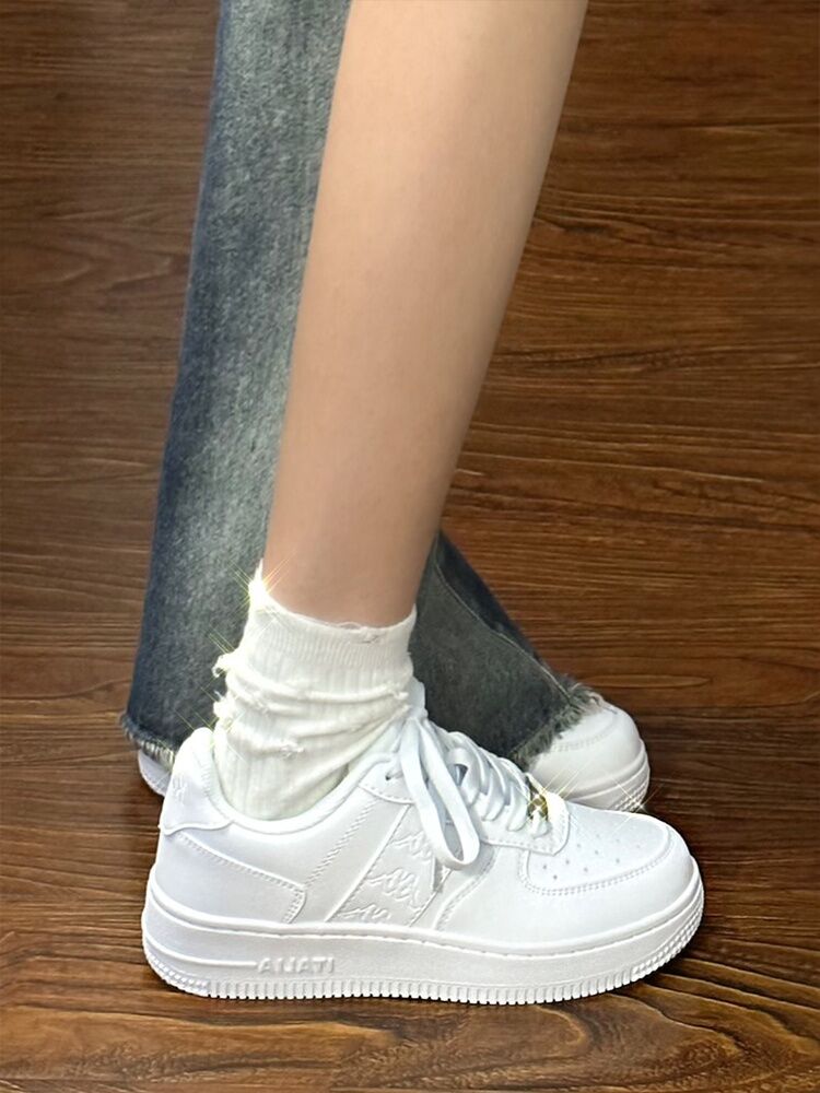 Scarpe casual da donna Kappa 2025 Estate New Style Retro Sneakers sportive con fondo spesso alzato versatili e piatte con punta tonda