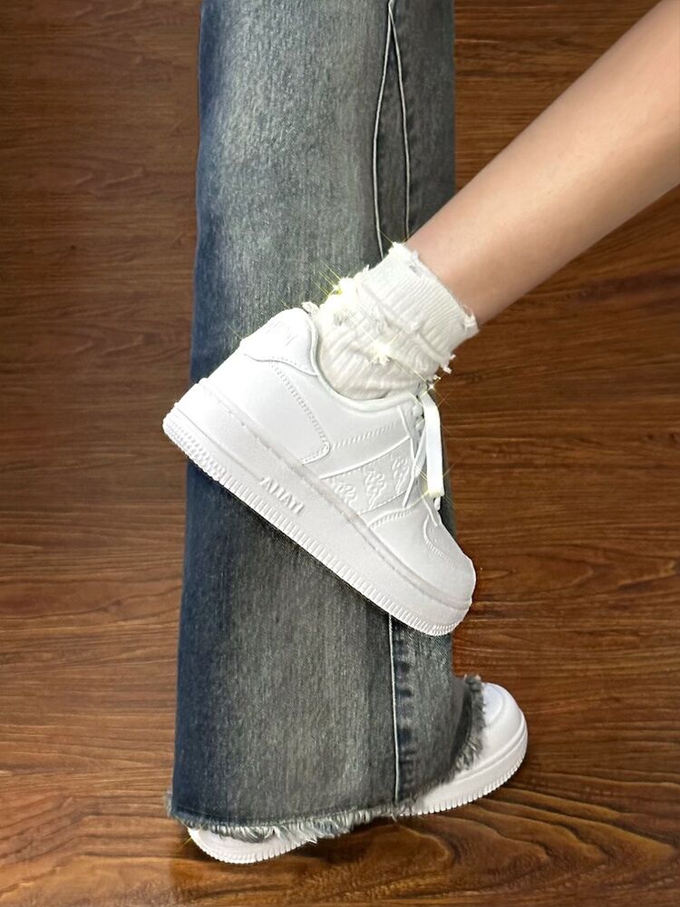 Scarpe casual da donna Kappa 2025 Estate New Style Retro Sneakers sportive con fondo spesso alzato versatili e piatte con punta tonda