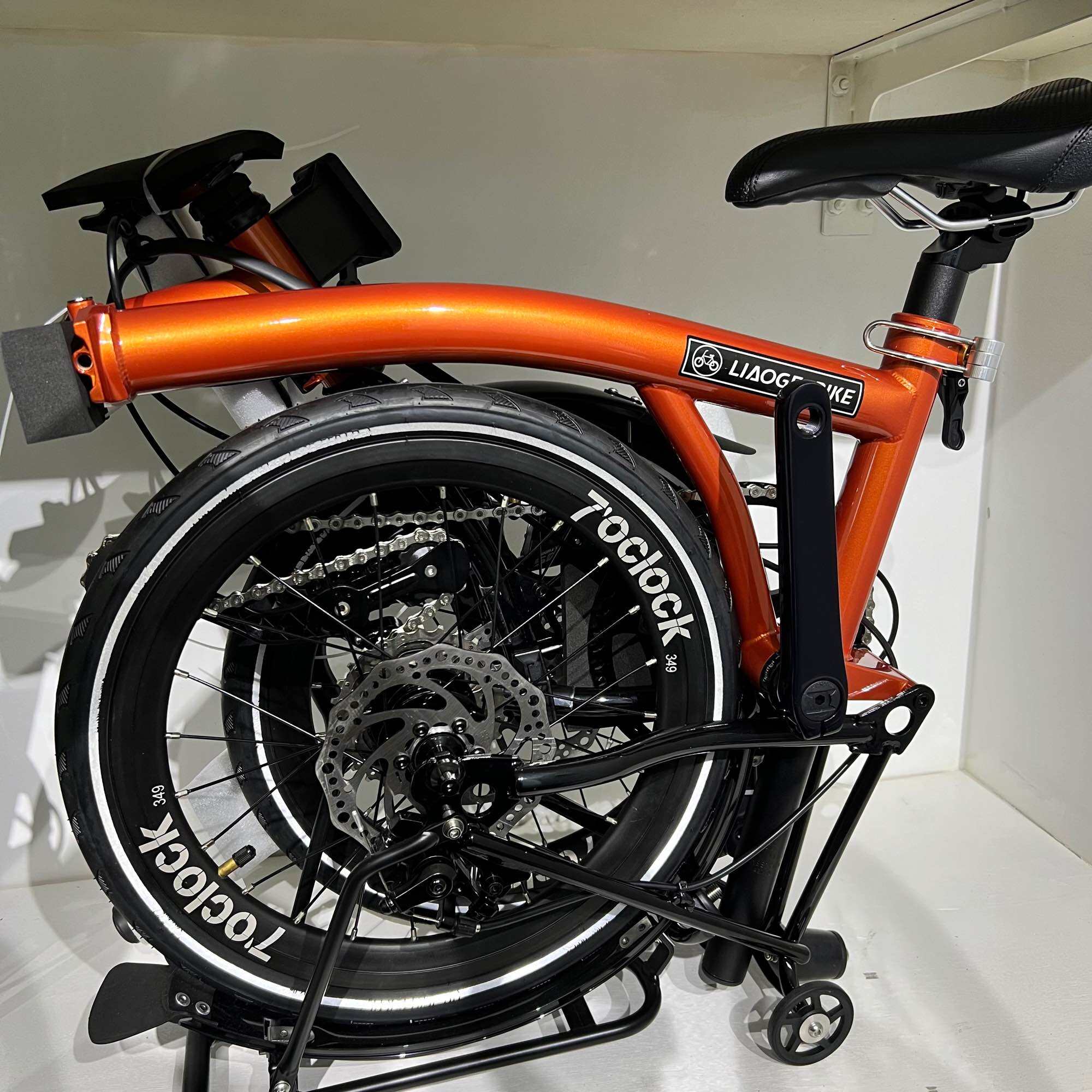 Liaoge D9 trifold bike disc brake 16” 20” external 9 speed Chromoly Steel frame compact folding · v5