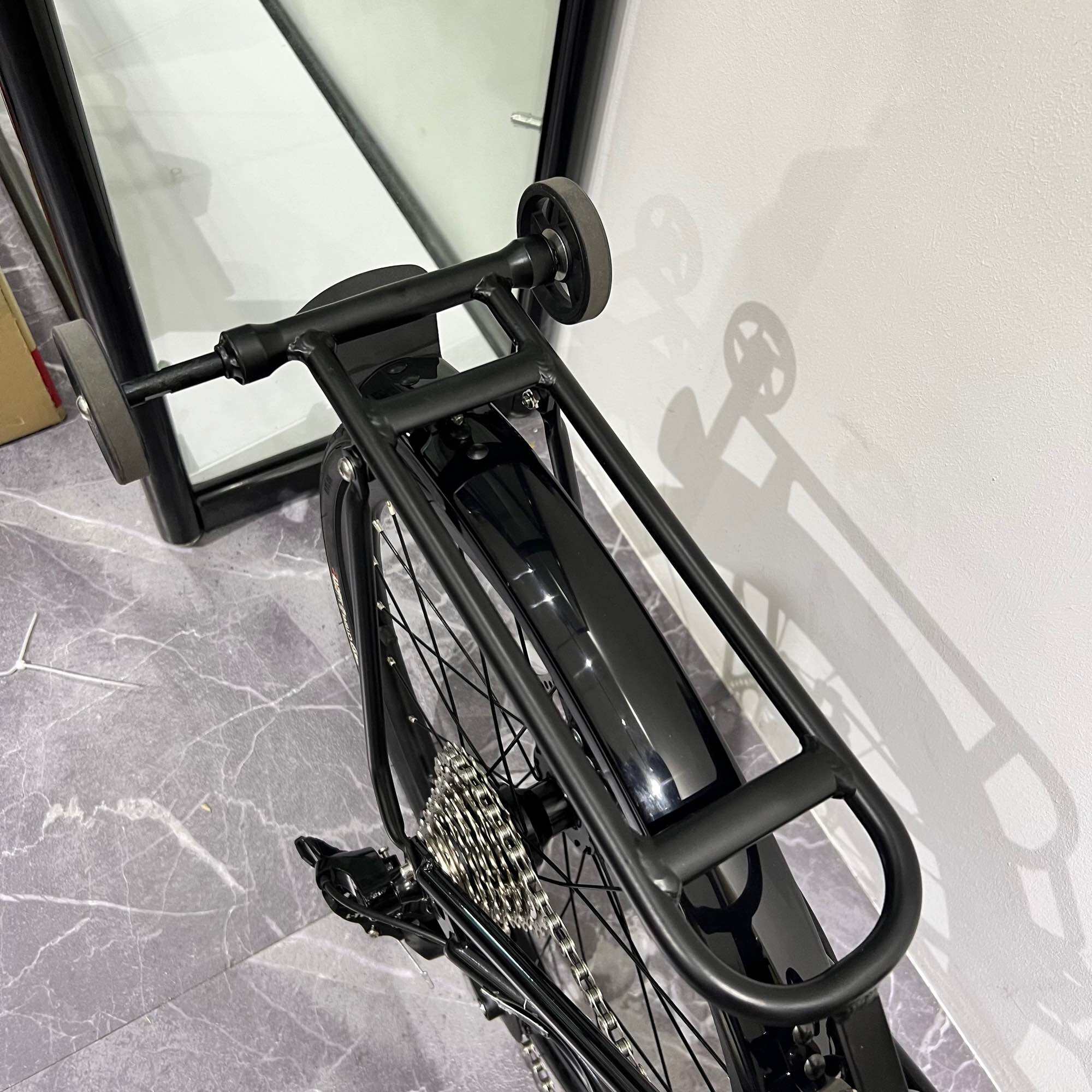 Liaoge D9 trifold bike disc brake 16” 20” external 9 speed Chromoly Steel frame compact folding · v5