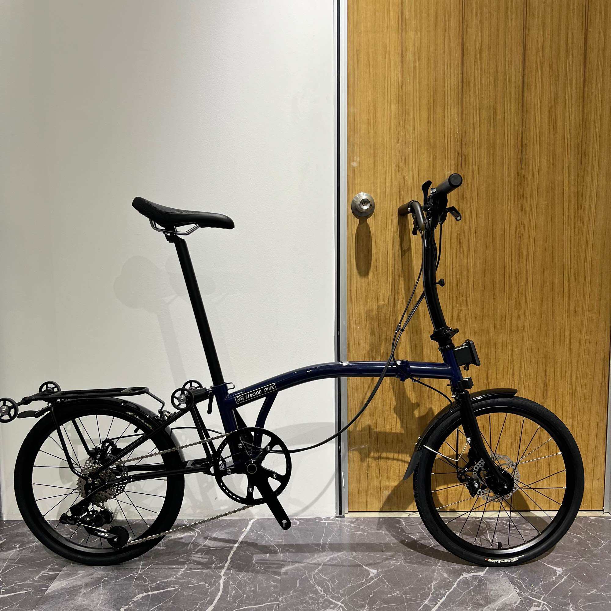 Liaoge D9 trifold bike disc brake 16” 20” external 9 speed Chromoly Steel frame compact folding · v5