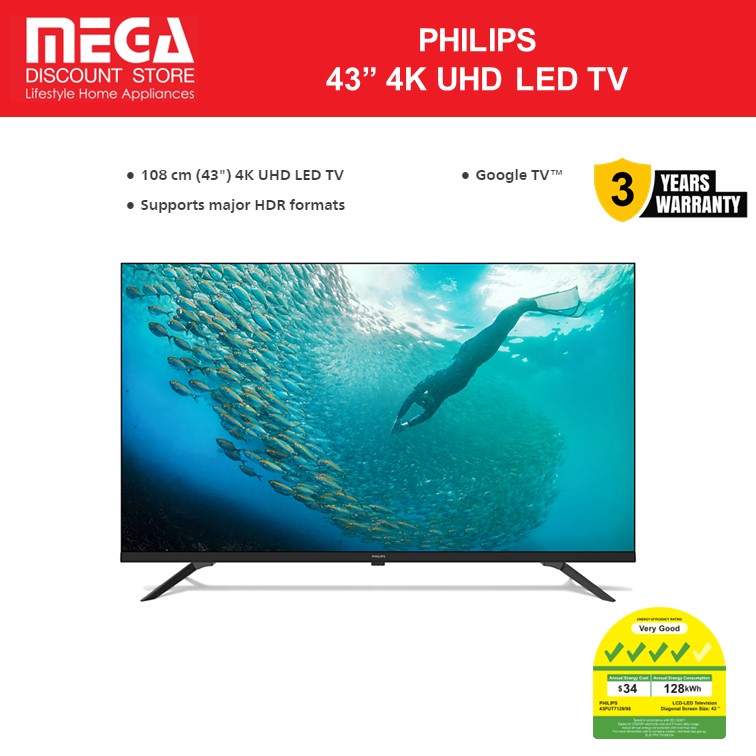 PHILIPS 43PUT7129 43" 4K UHD GOOGLE TV