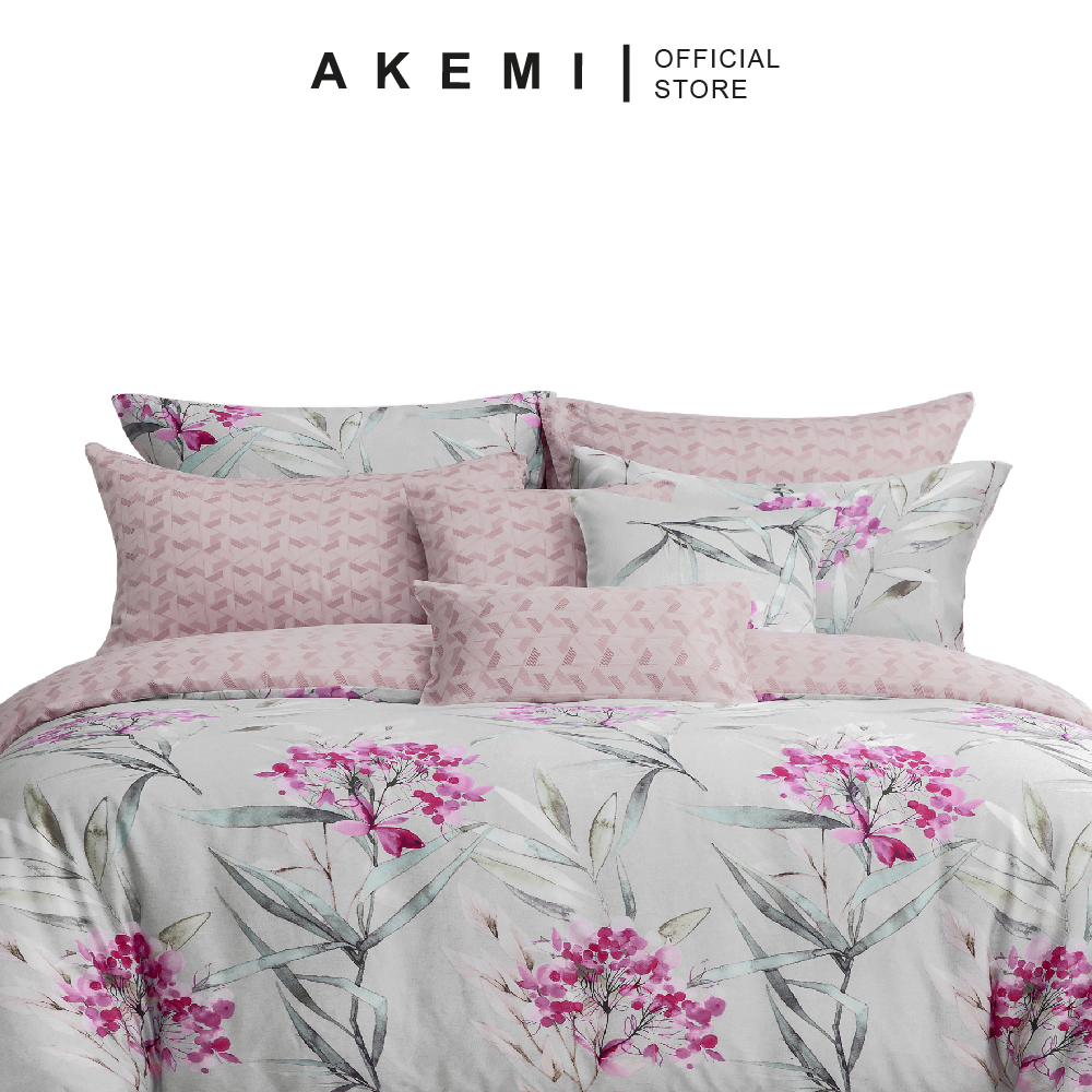 طقم ملاءات سرير AKEMI 900TC TENCEL™ Felicity Baneberry (طقم ملاءات مُجهزة | طقم غطاء لحاف | ملاءة سرير)