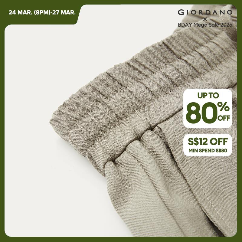 Giordano Women Pantaloni cargo con tasche elastiche in vita Spedizione gratuita 18414802