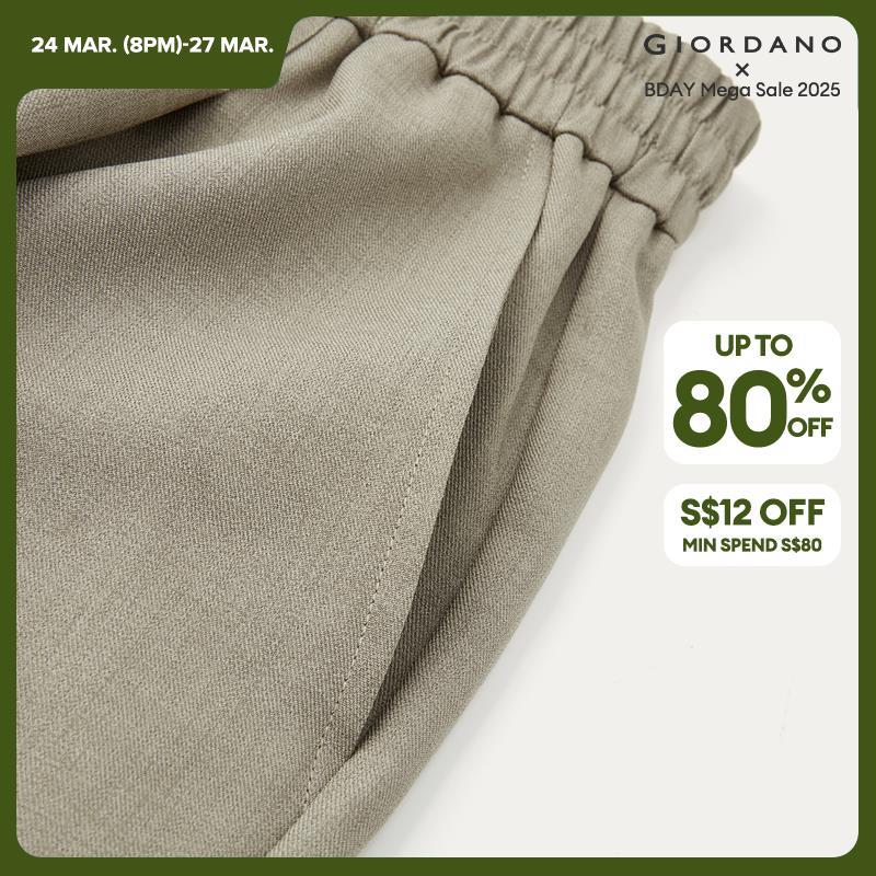 Giordano Women Pantaloni cargo con tasche elastiche in vita Spedizione gratuita 18414802
