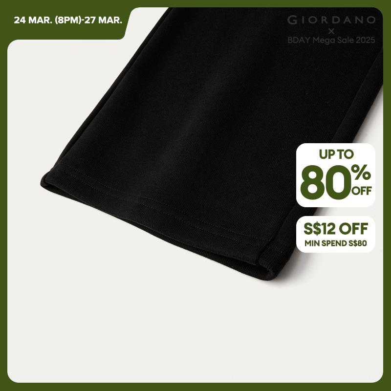 Giordano Women Fleece-Lined Elastic Waist with Drawstring Knitted Pants Free Shipping 05414857 · v2