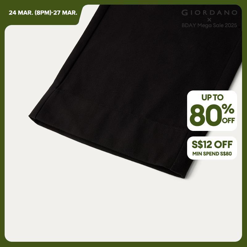 Giordano Beau Monde Women Pocket Design Mid Rise Pants Free Shipping 13414174