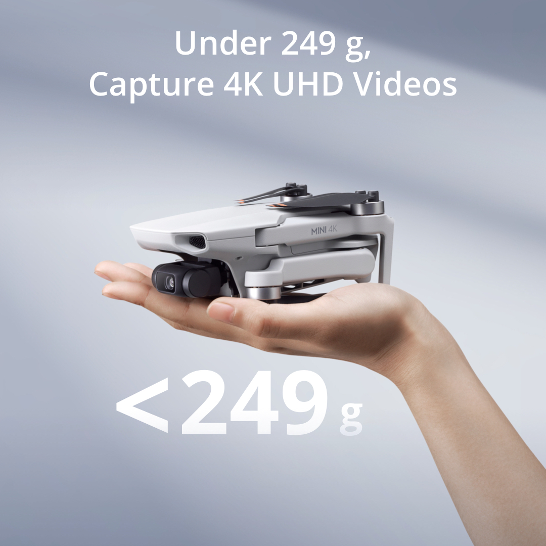 DJI Mini 4K - Camera Drone | Light & Portable | Under 249g | 4K/30fps High Quality Footage | 1/2.3" CMOS · v16