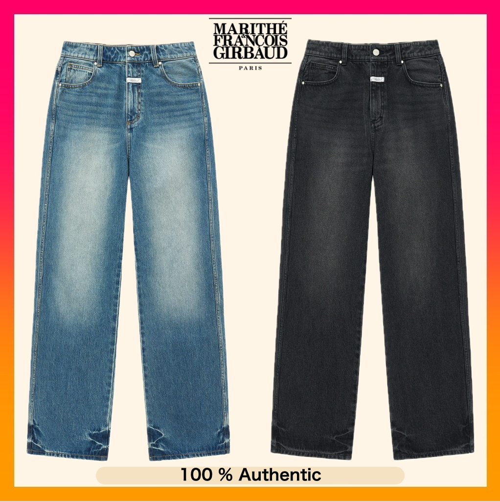 MARITHE FRANCOIS GIRBAUD M Vintage, gewassen, wijde spijkerbroek, herenjeans, 2 kleuren (2024 NIEUW)