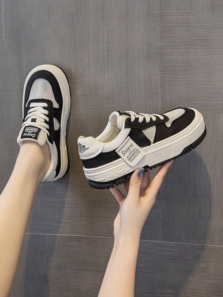 Low-Top Comfortable Fashionable Casual Shoes for Women Thick Bottom Soft Bottom Anti-Slip Dad Shoes Trendy Cross-Buckled Korean Style · v7