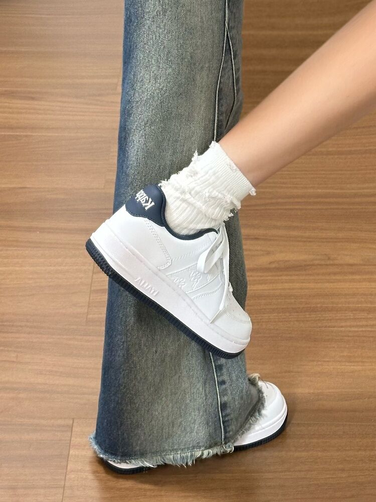Kappa Women's Thick Bottom Slip-On Sneakers Casual Sport Shoes Original Design Summer 2025 Fashion Youth Cross Strap · v6