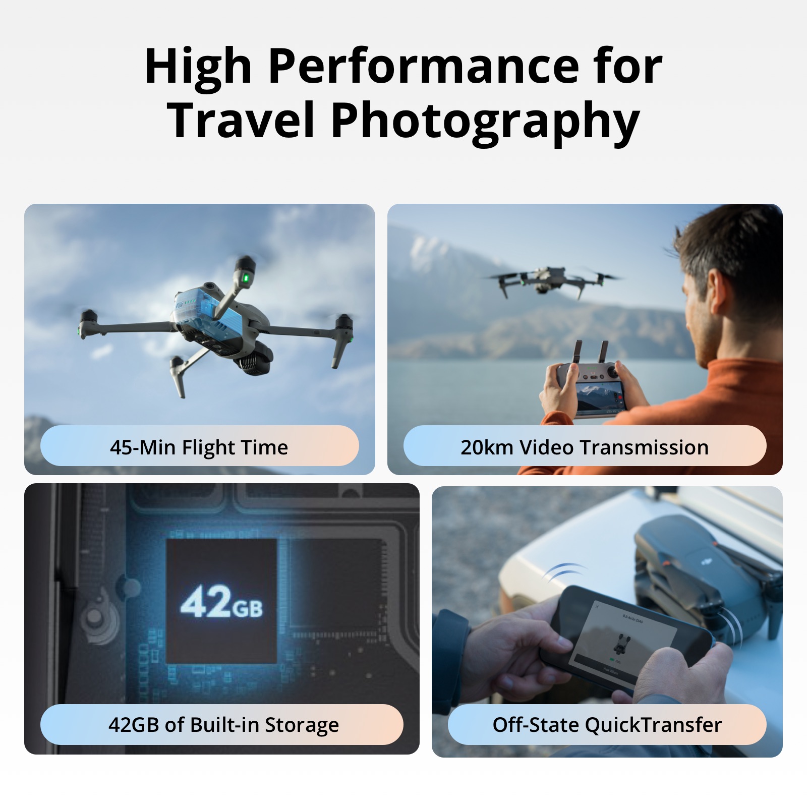 DJI Air 3S - Camera Drone | 1" CMOS Sensor | New Air Aesthetic | Next-Gen Smart RTH | Medium Tele & Wide-Angle Dual Primary Cameras | Omnidirectional Obstacle Sensing* · v3
