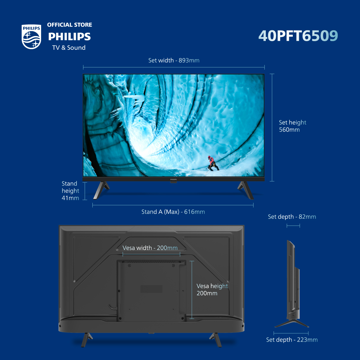 [NEUSTART 2024] 40PFT6509/98 EXKLUSIV ONLINE EXKLUSIV PHILIPS Google TV Full HD 40-Zoll-Fernseher | YouTube | Netflix | MeWatch | Google Assistant | Dolby Vision | 3 Jahre Garantie | FOC-Antenne