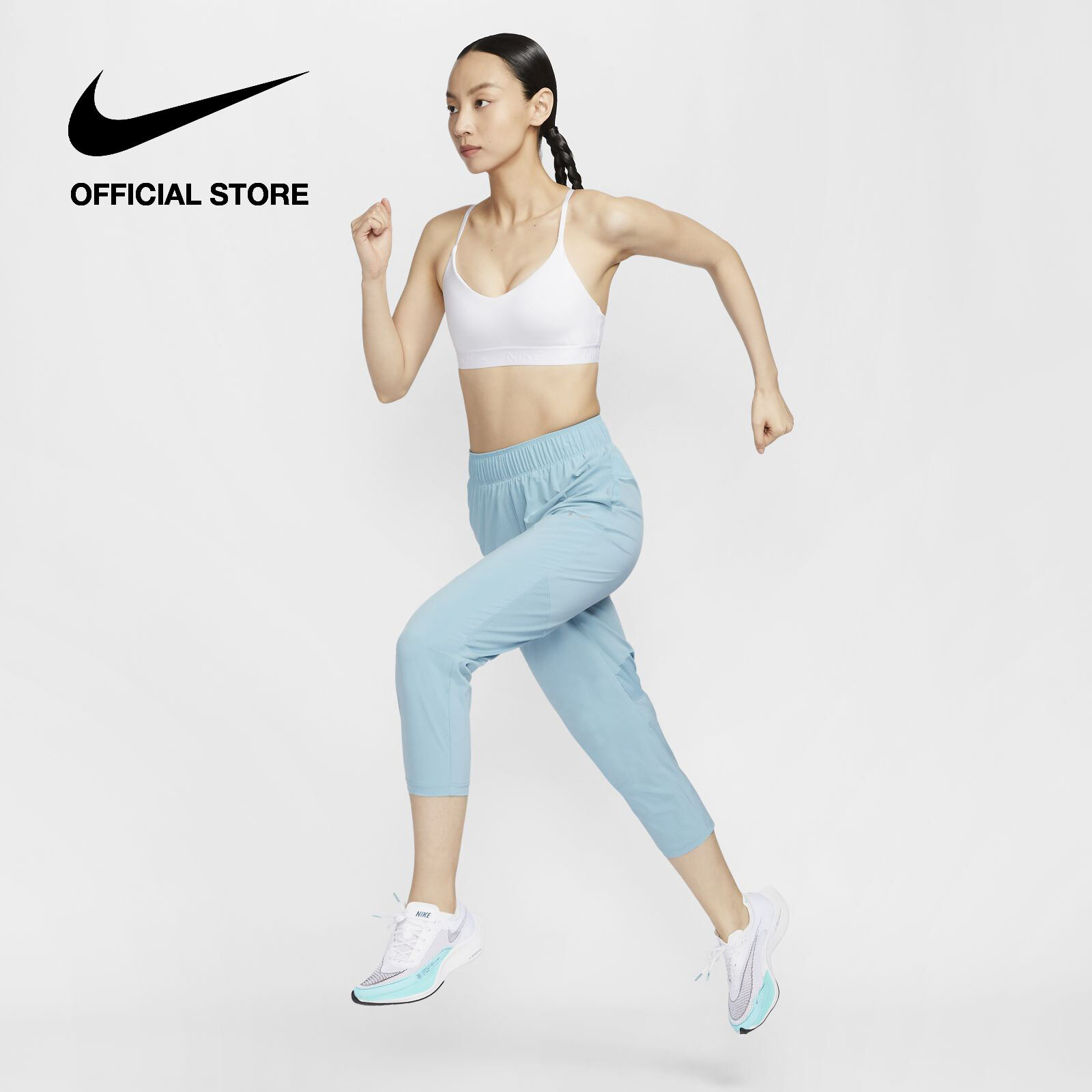 Nike Dri-Fit Women's Fast Mid-Rise 7/8 Running Pants - Denim Turquoise