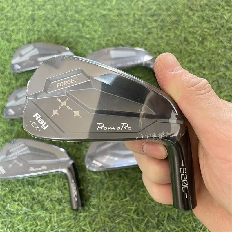 Black ROMARO New Golf Clubs RAY CX Irons Irons Set Half Blade Back Soft Iron Forged Long Distance Men's Complete Iron Set