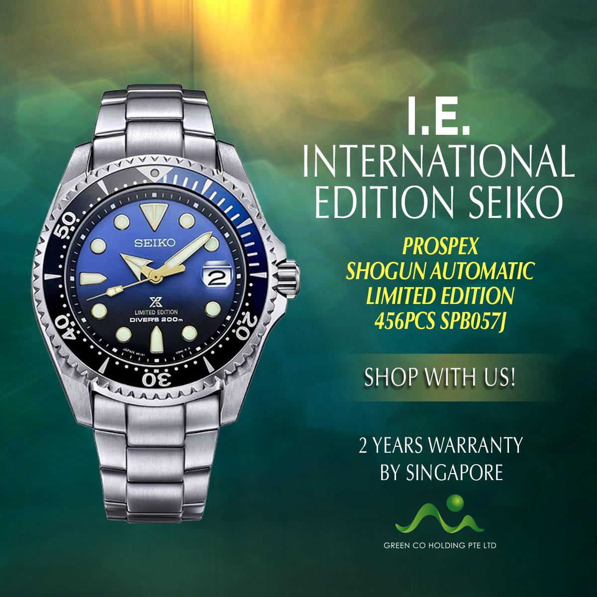 SEIKO INTERNATIONAL PROSPEX SHOGUN DIVER LIMITED EDITION 456 PCS AUTOMATIC MEN SPB057J