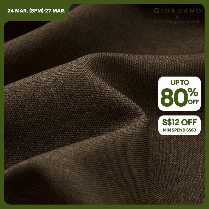 Giordano Women Drawstring half elastic waist pleated suit pants Free Shipping 18414222 · v2