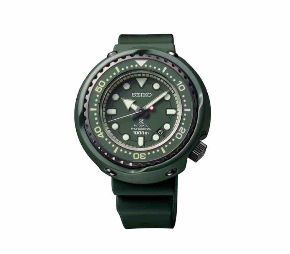 BNIB Seiko Gundam Mobile Suit Emperor Tuna หน้าปัดสีเขียว สายรัดยาง รุ่น Limited Edition SBDX027 สำหรับผู้ชาย