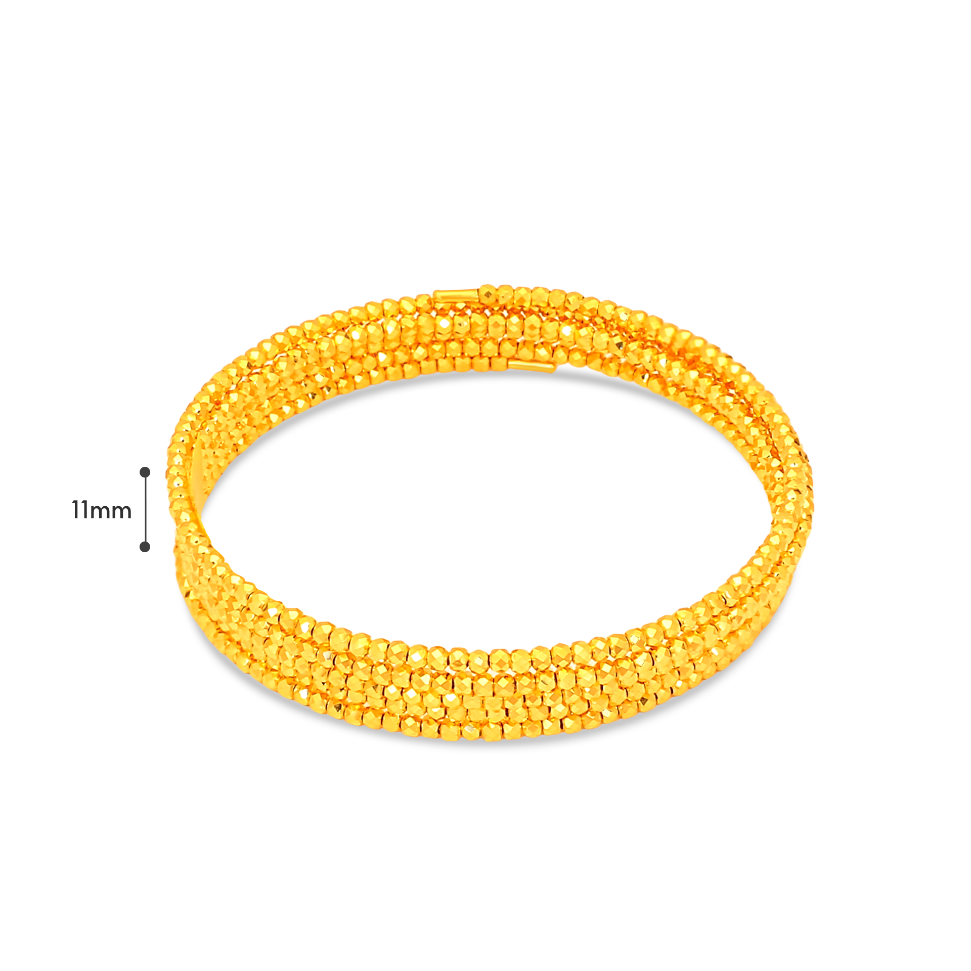 TAKA Jewellery 916 Złota sprężyna 5-rzędowa bransoletka z koralikami