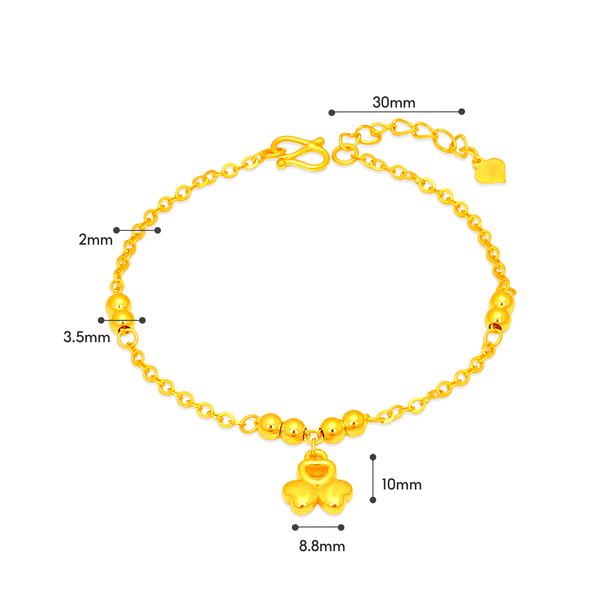 TAKA Jewellery สร้อยข้อมือทองคำแท้ 999