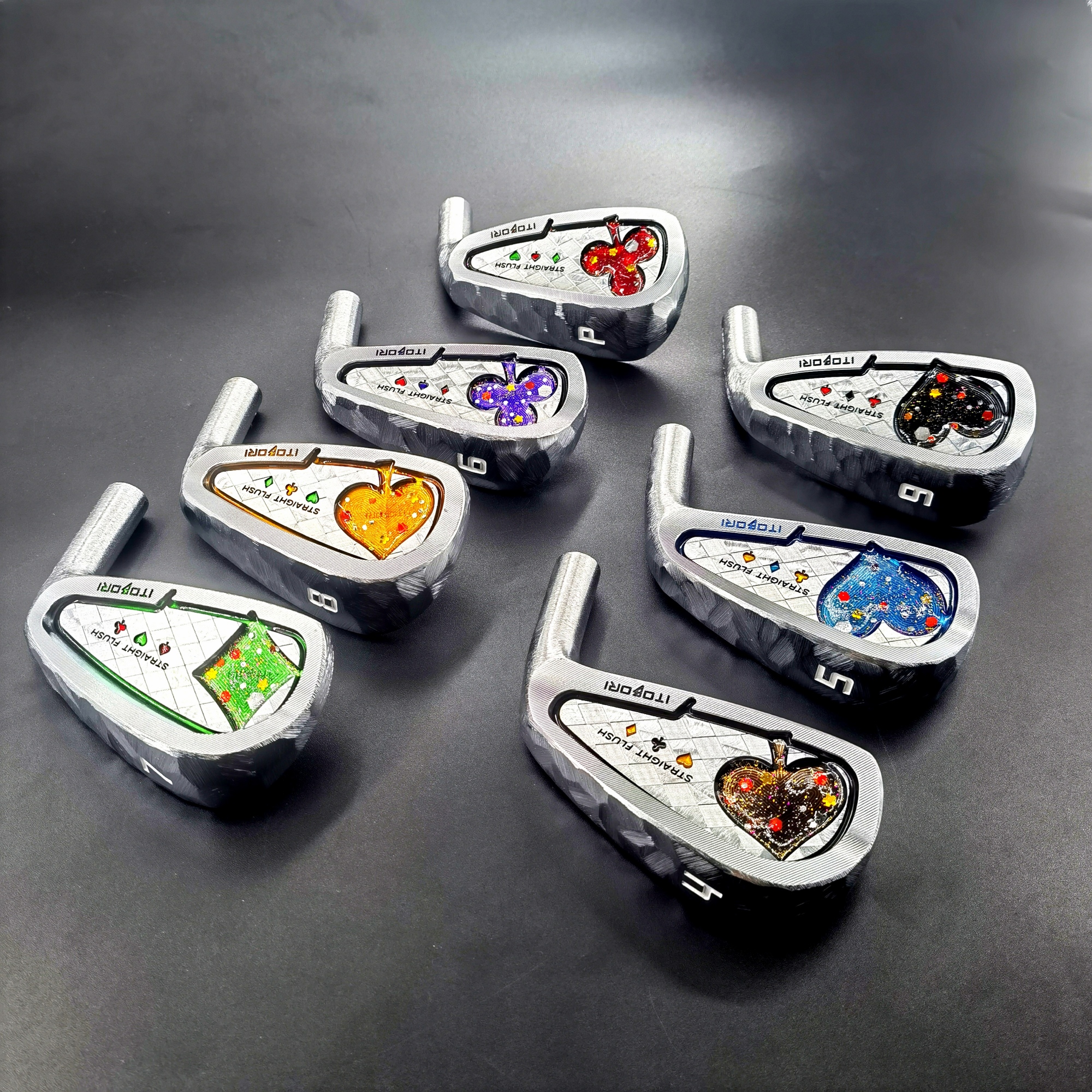 Itobori Poker Golf Irons with Shaft and Grips , 4.5.6.7.8.9.P, S20C, Soft Iron Forged, 2024 Golf Clubs, 7Pcs