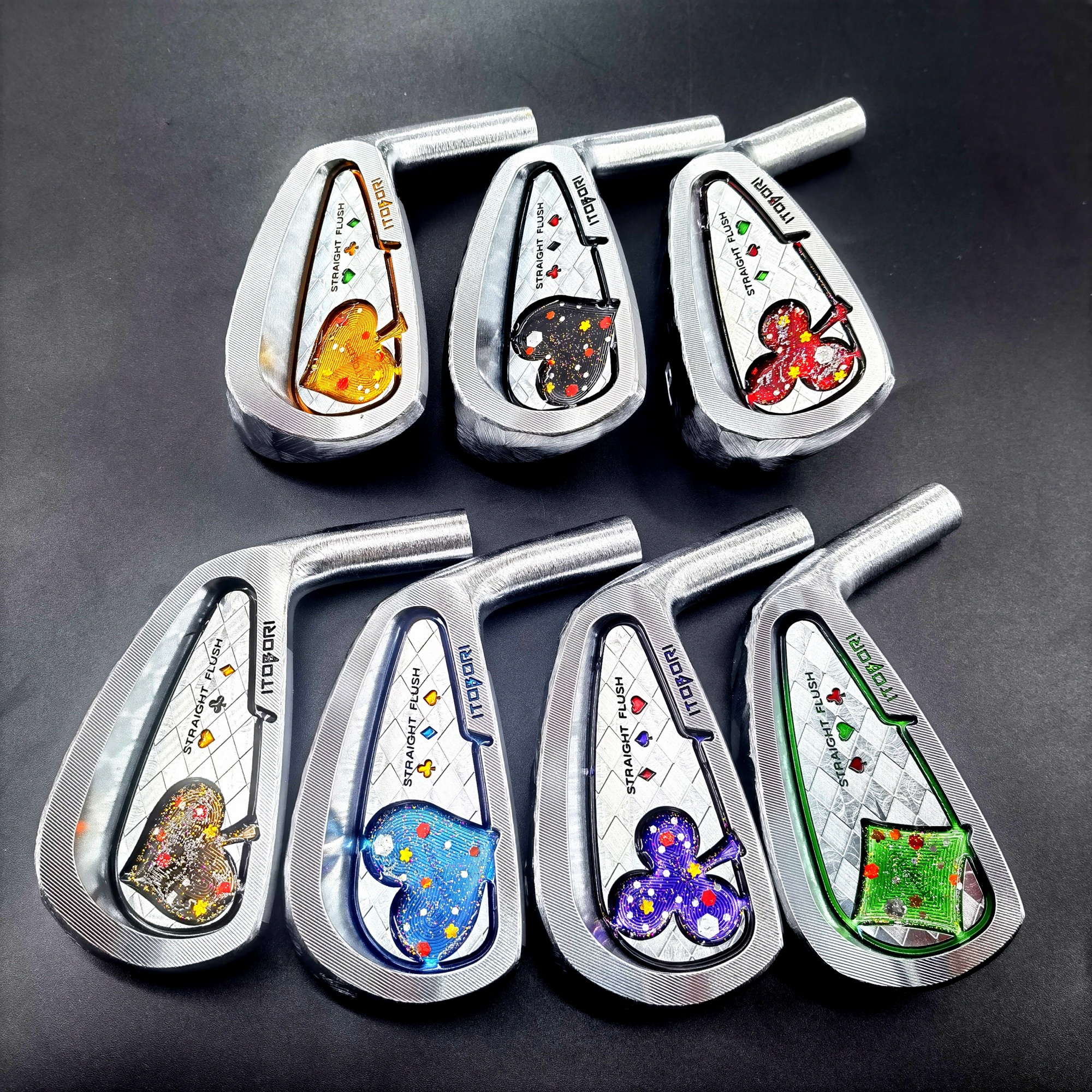 Fers de golf Itobori Poker avec manche et poignées, 4.5.6.7.8.9.P, S20C, fer doux forgé, 2024 clubs de golf, 7 pièces