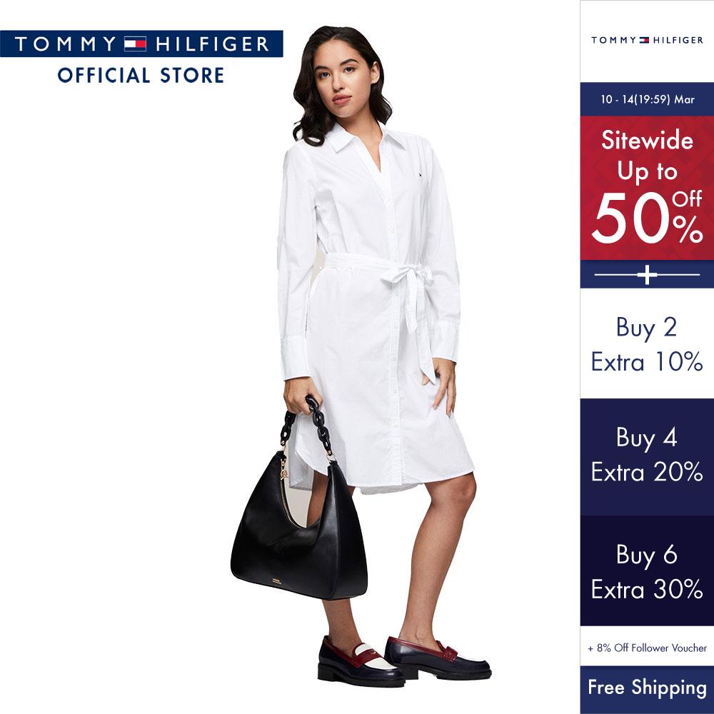 TOMMY HILFIGER เสื้อเชิ้ตเดรสยาวถึงเข่า รุ่น Monica สำหรับผู้หญิง