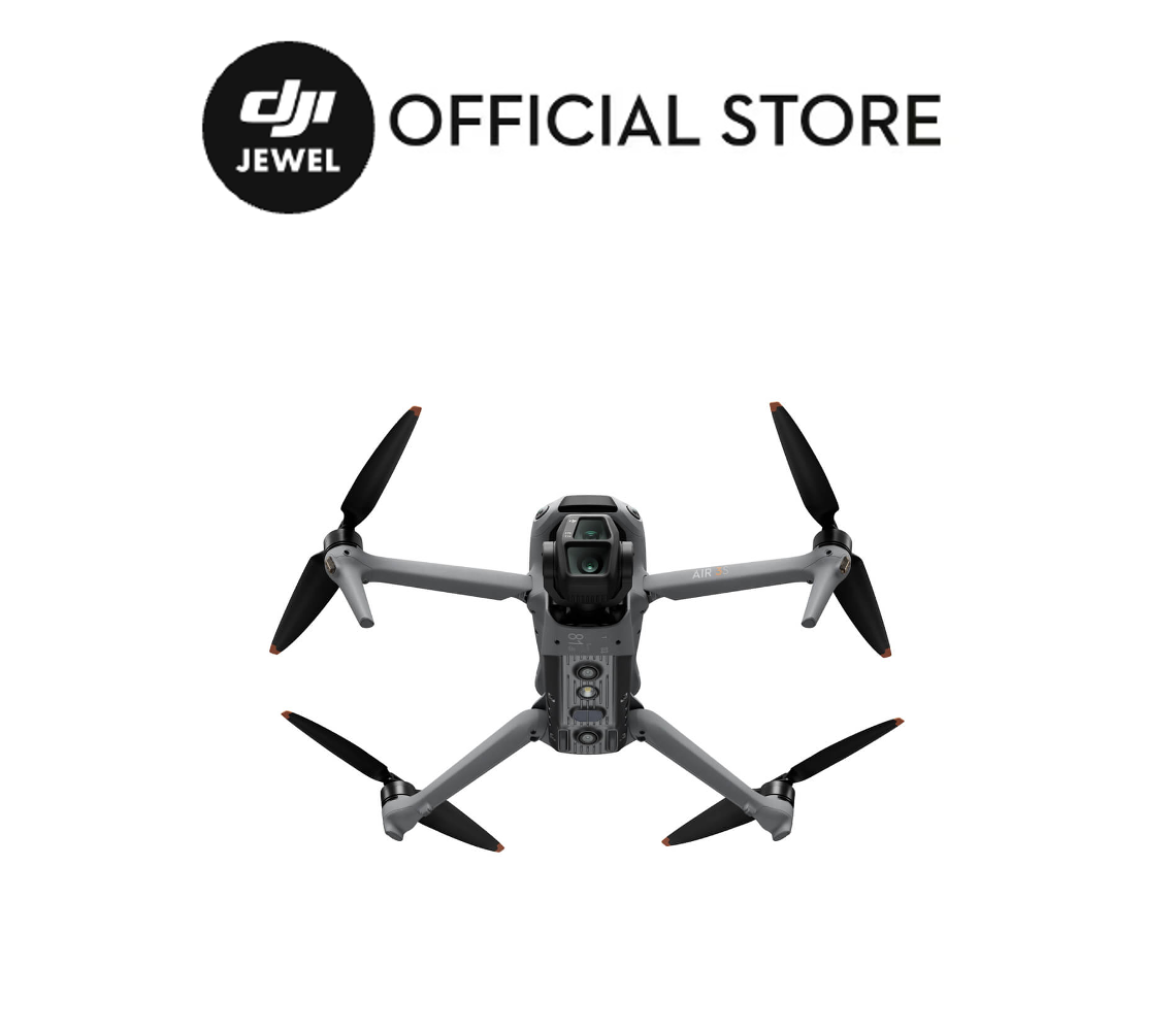DJI Air 3S - Droni con fotocamera | Sensore CMOS da 1" | New Air Aesthetic | Smart RTH di nuova generazione | Doppia fotocamera primaria tele e grandangolare media | Rilevamento omnidirezionale degli ostacoli