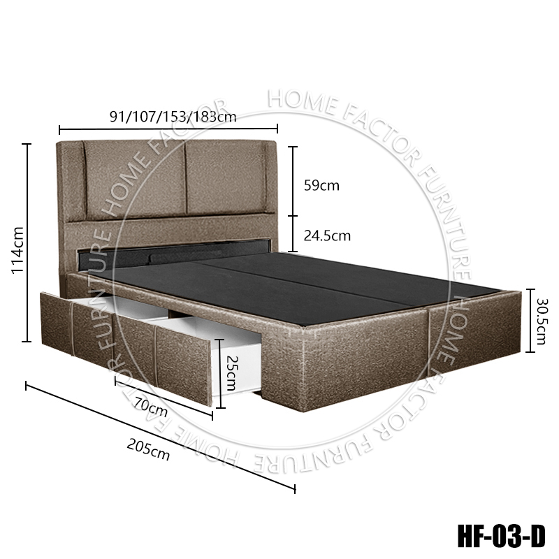 Storage Bedframe Storage Bed With drawer HF03-D Fabric/PVC/Cat Scratch Cloth/Cat Scratch Leather · v3