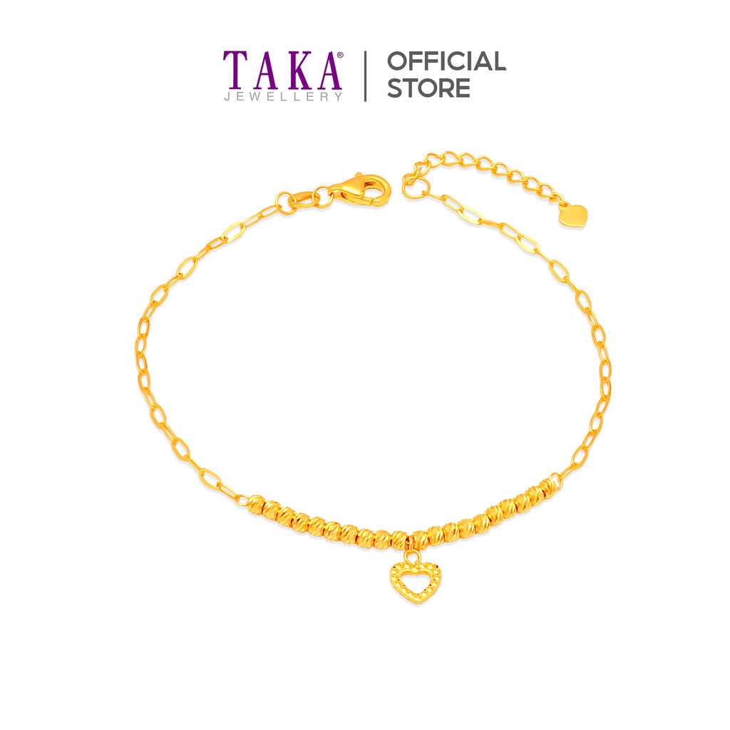 TAKA Jewellery สร้อยข้อมือทองคำ 916