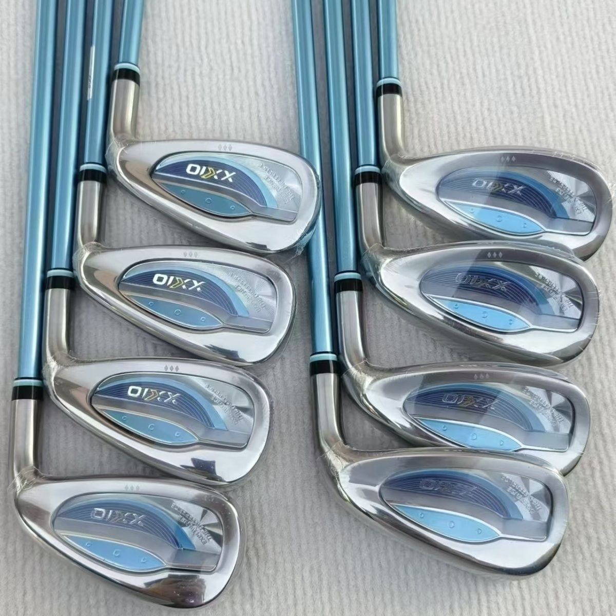 Blue XXIO MP1300 New Womens Golf Clubs Golf Irons Set 5-9 A S P 8 Pcs Clubs Irons L Flex Graphite Shaft and Headcover