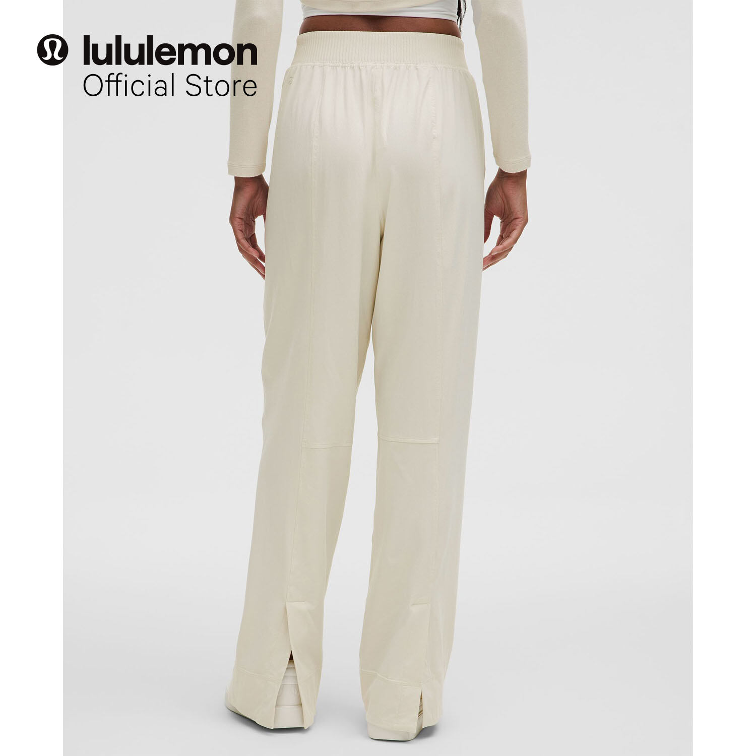 กางเกงขายาวทรงเอวสูงผ้าทอยืดหยุ่นสำหรับผู้หญิงจาก lululemon - ขนาดปกติ