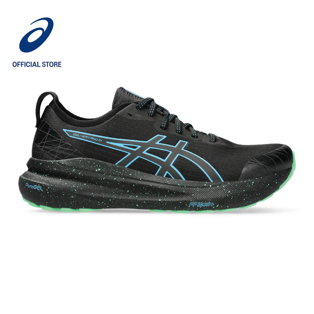 ASICS Men GEL-KAYANO 31 LITE-SHOW Running Shoes in Lite-Show/Digital Aqua · v6