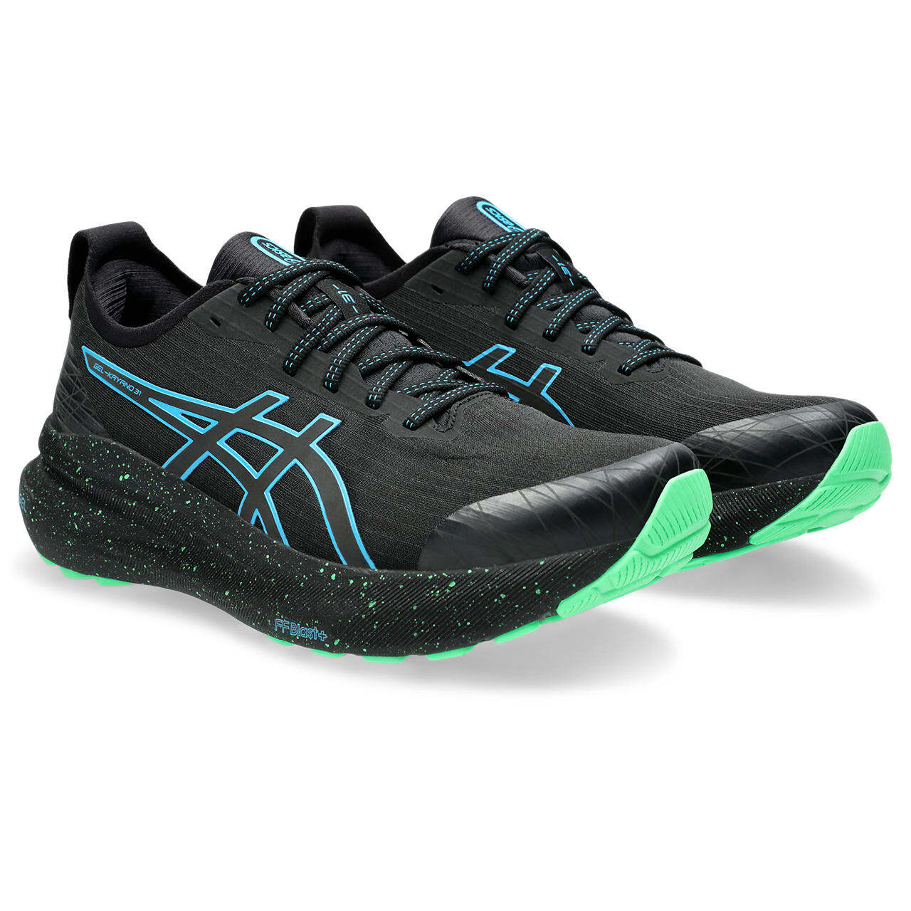 ASICS Men GEL-KAYANO 31 LITE-SHOW Running Shoes in Lite-Show/Digital Aqua · v6