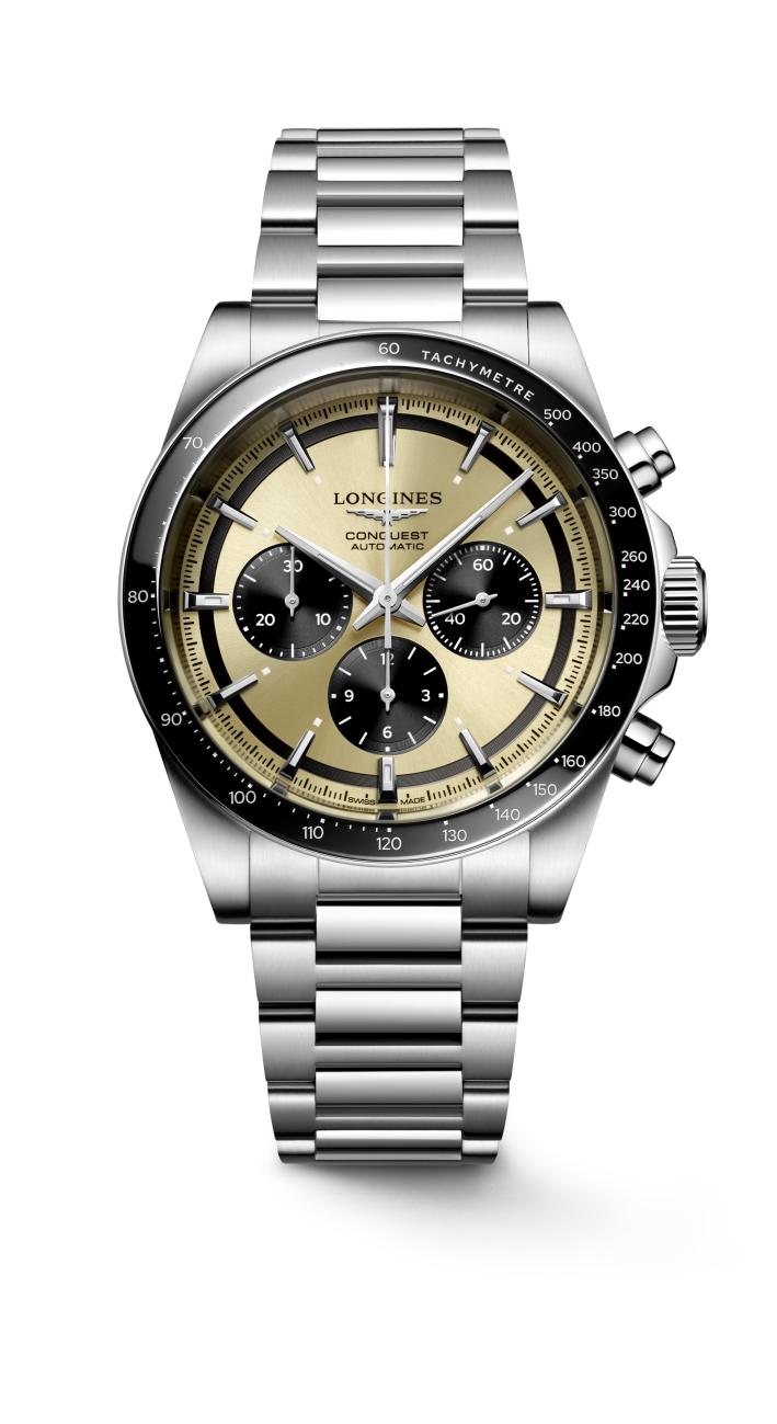 Longines Conquest Chronograph นาฬิกาข้อมือชาย อัตโนมัติ 42มม. L3.835.4.32.6