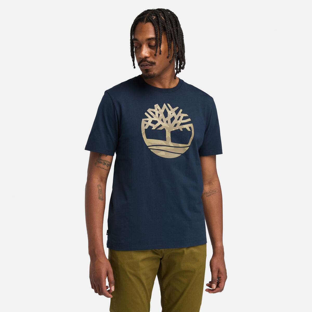 Timberland Men's Northwood AF Tree Camo Logo Short Sleeve T-Shirt