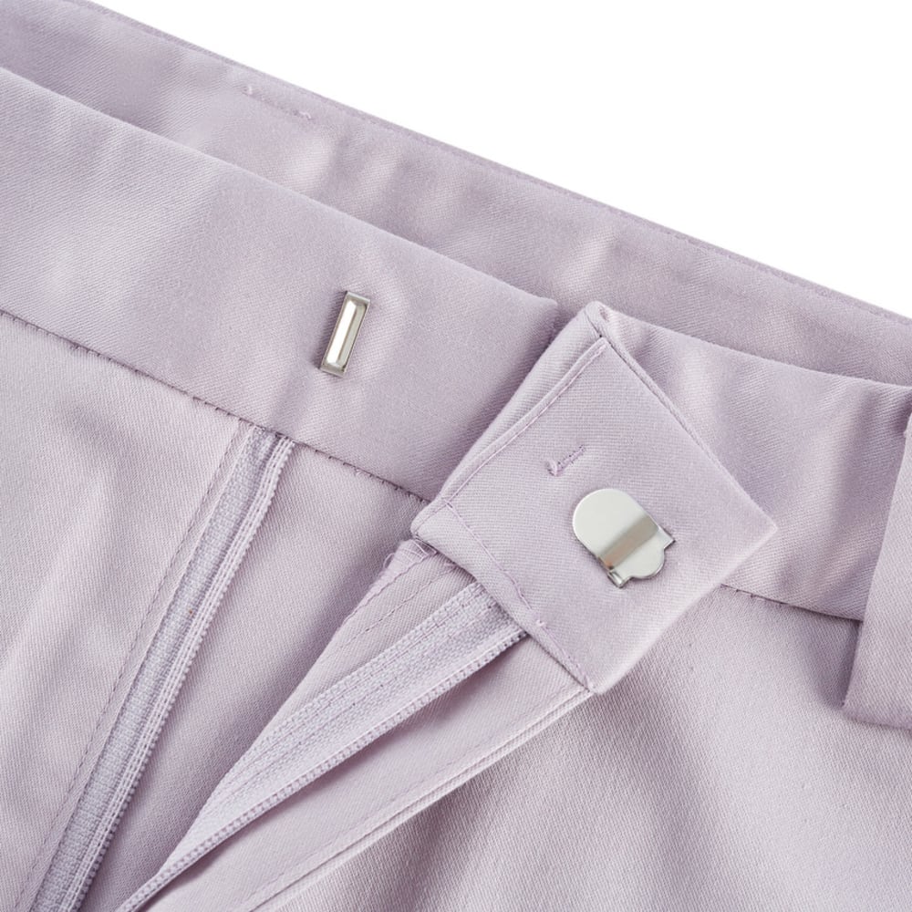 G2000 Cotton Blend Spandex Satin Ankle Skinny Pants With Belt · v2