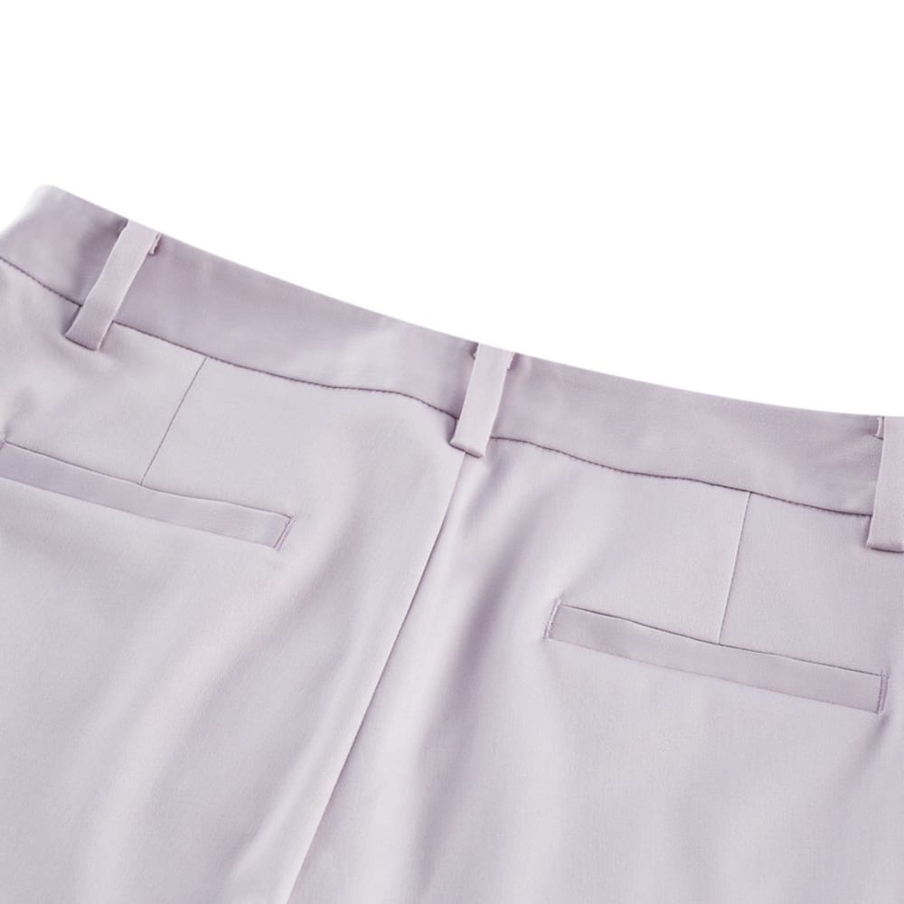 G2000 Cotton Blend Spandex Satin Ankle Skinny Pants With Belt · v2