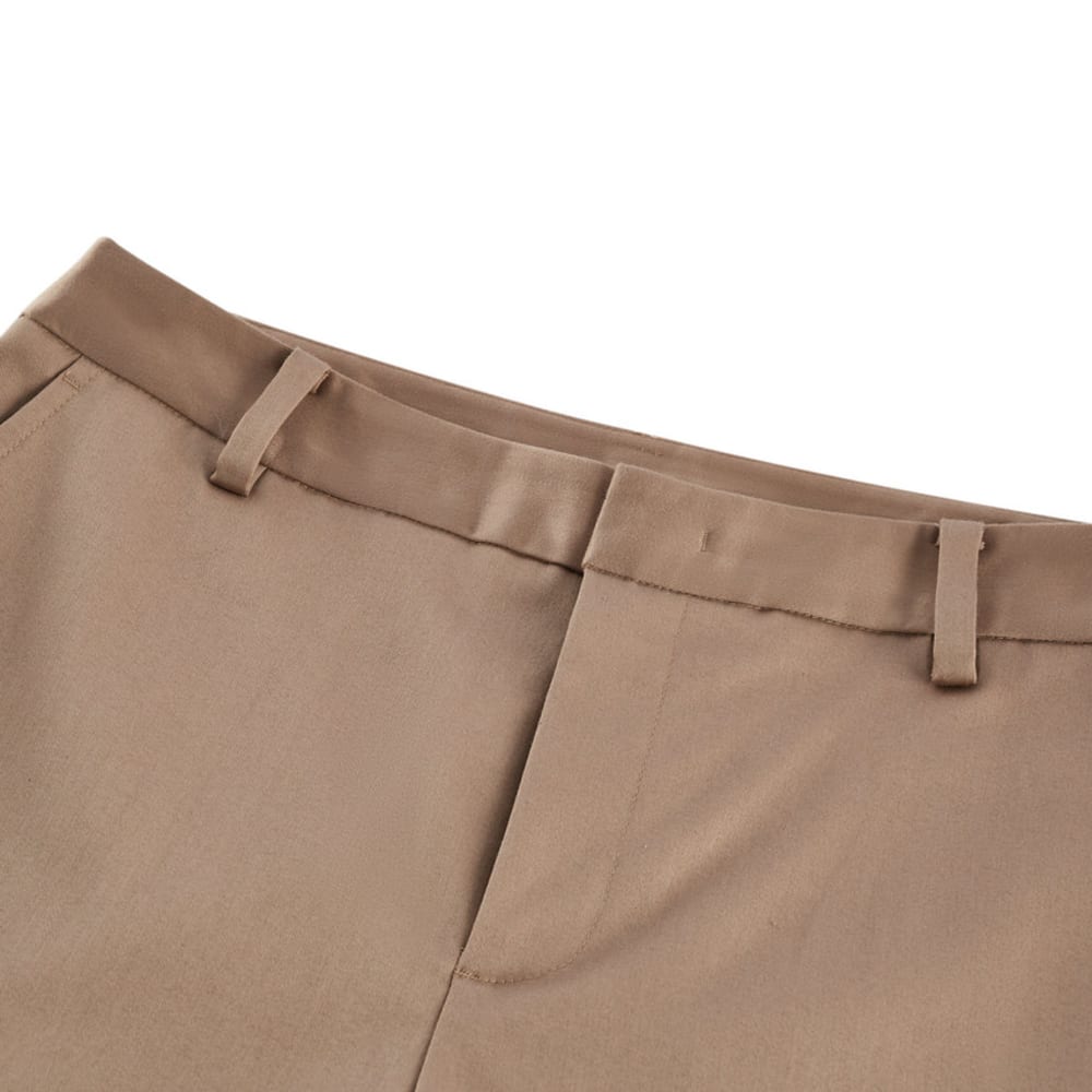 G2000 Cotton Blend Spandex Satin Ankle Skinny Pants With Belt · v2