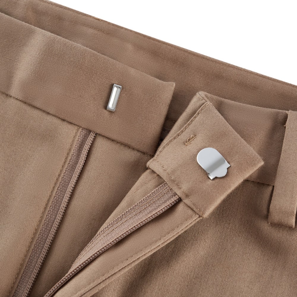 G2000 Cotton Blend Spandex Satin Ankle Skinny Pants With Belt · v2