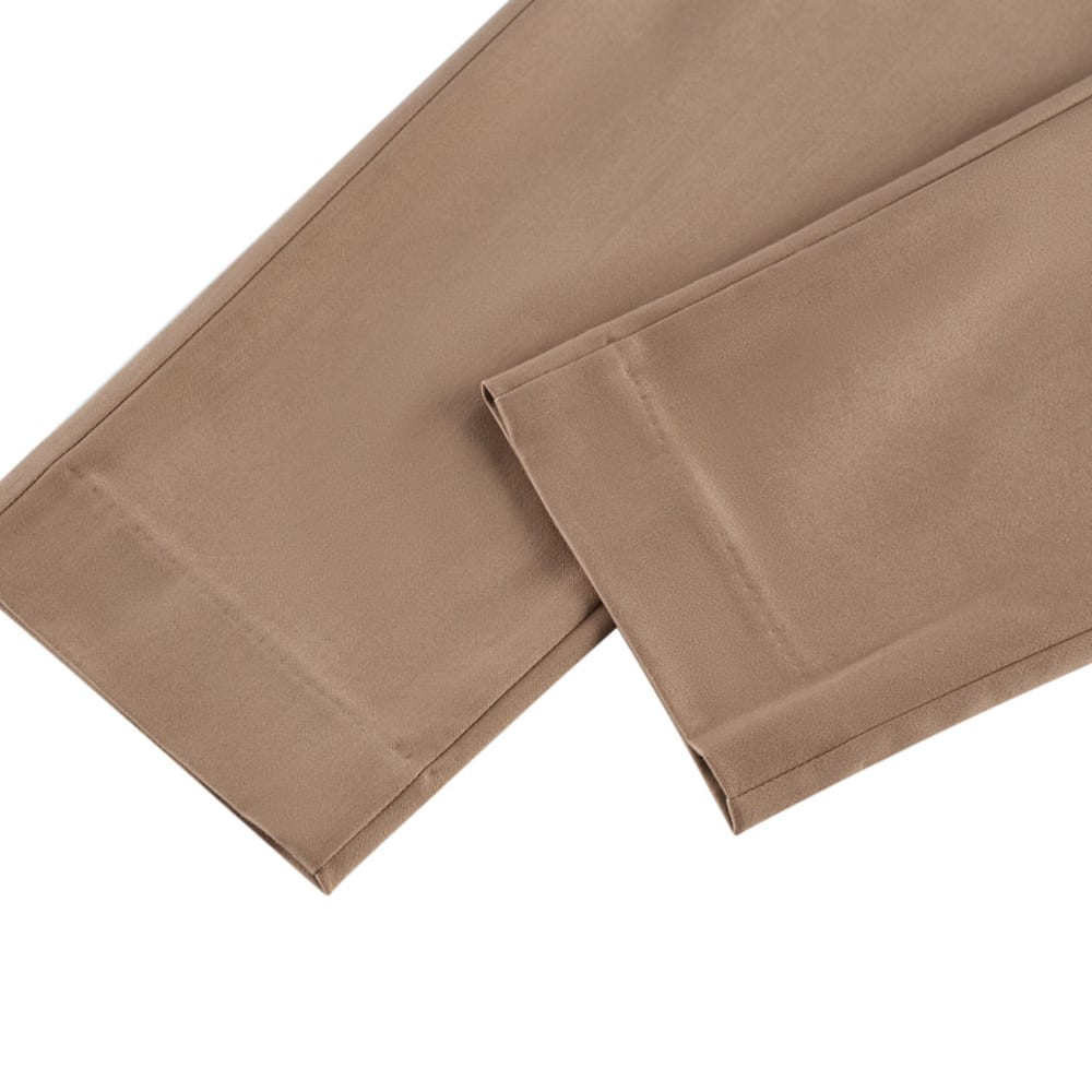 G2000 Cotton Blend Spandex Satin Ankle Skinny Pants With Belt · v2