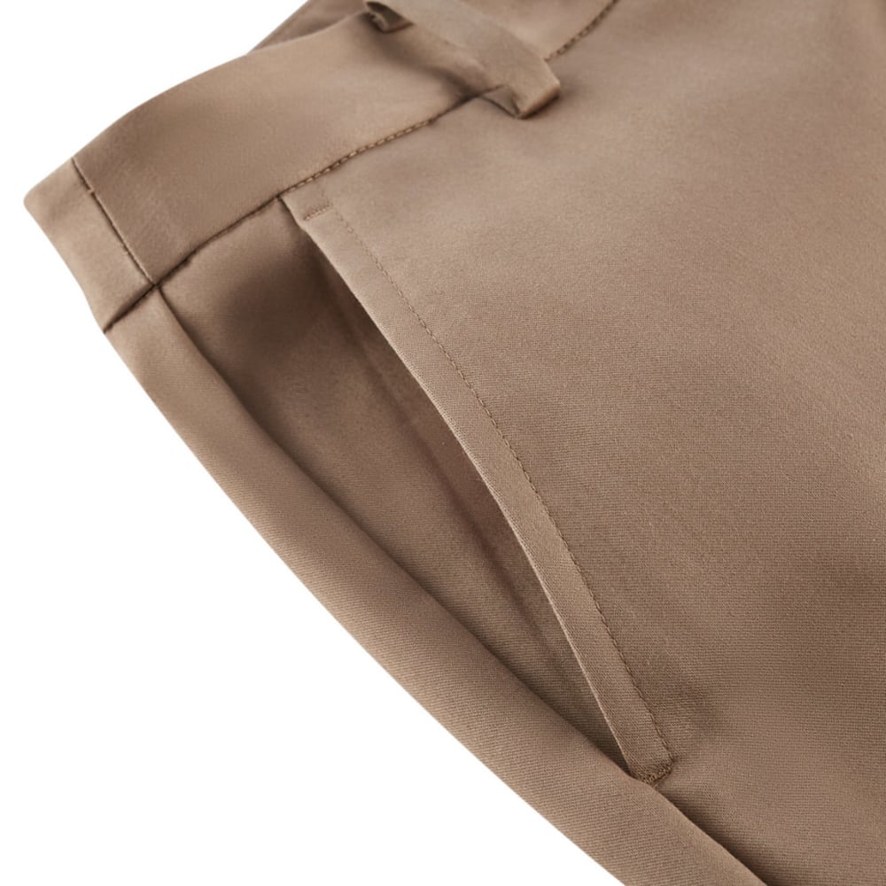 G2000 Cotton Blend Spandex Satin Ankle Skinny Pants With Belt · v2