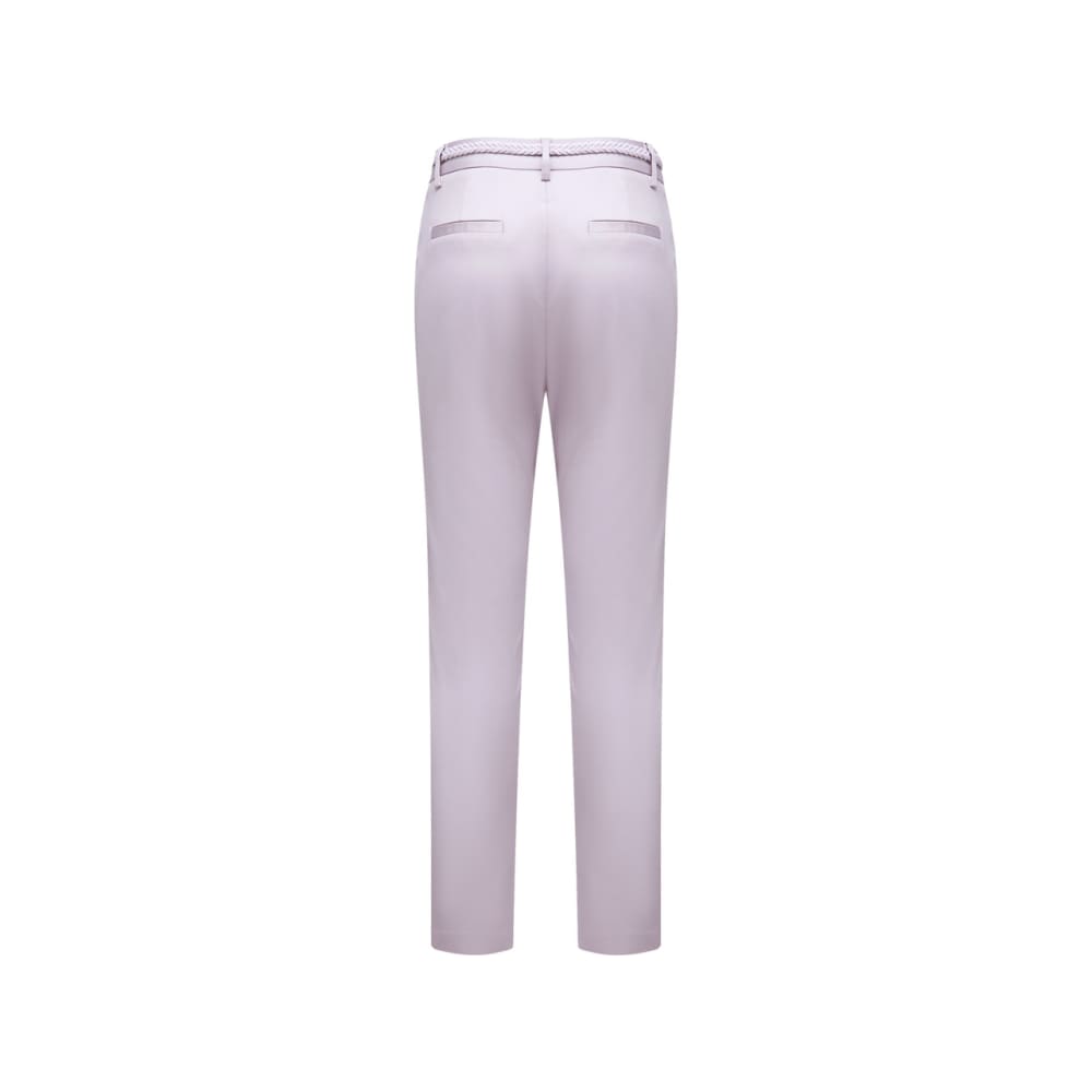 G2000 Cotton Blend Spandex Satin Ankle Skinny Pants With Belt · v2