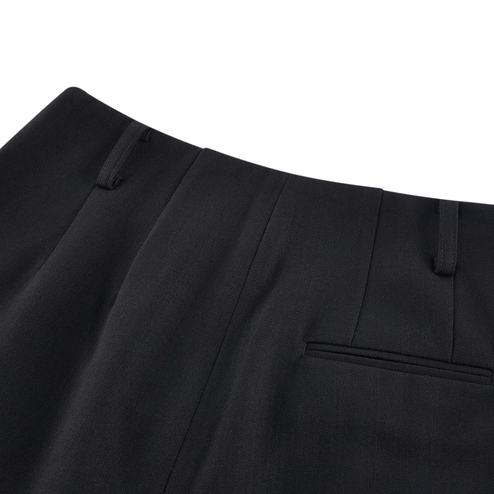 G2000 Herringbone High Waist Ankle Taper Pants With Belt · v2