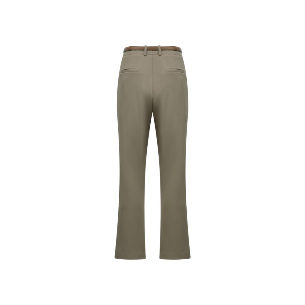 G2000 Pantaloni regolari a gamba dritta in maglia crepe con cintura